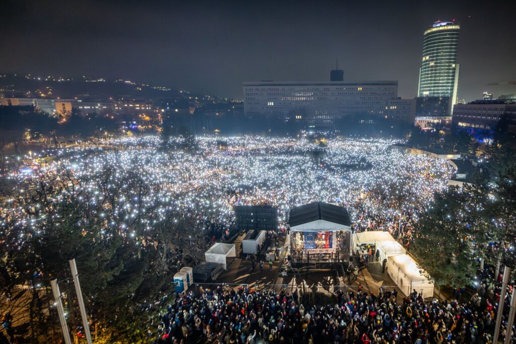 Massive protests Slovakia 2025